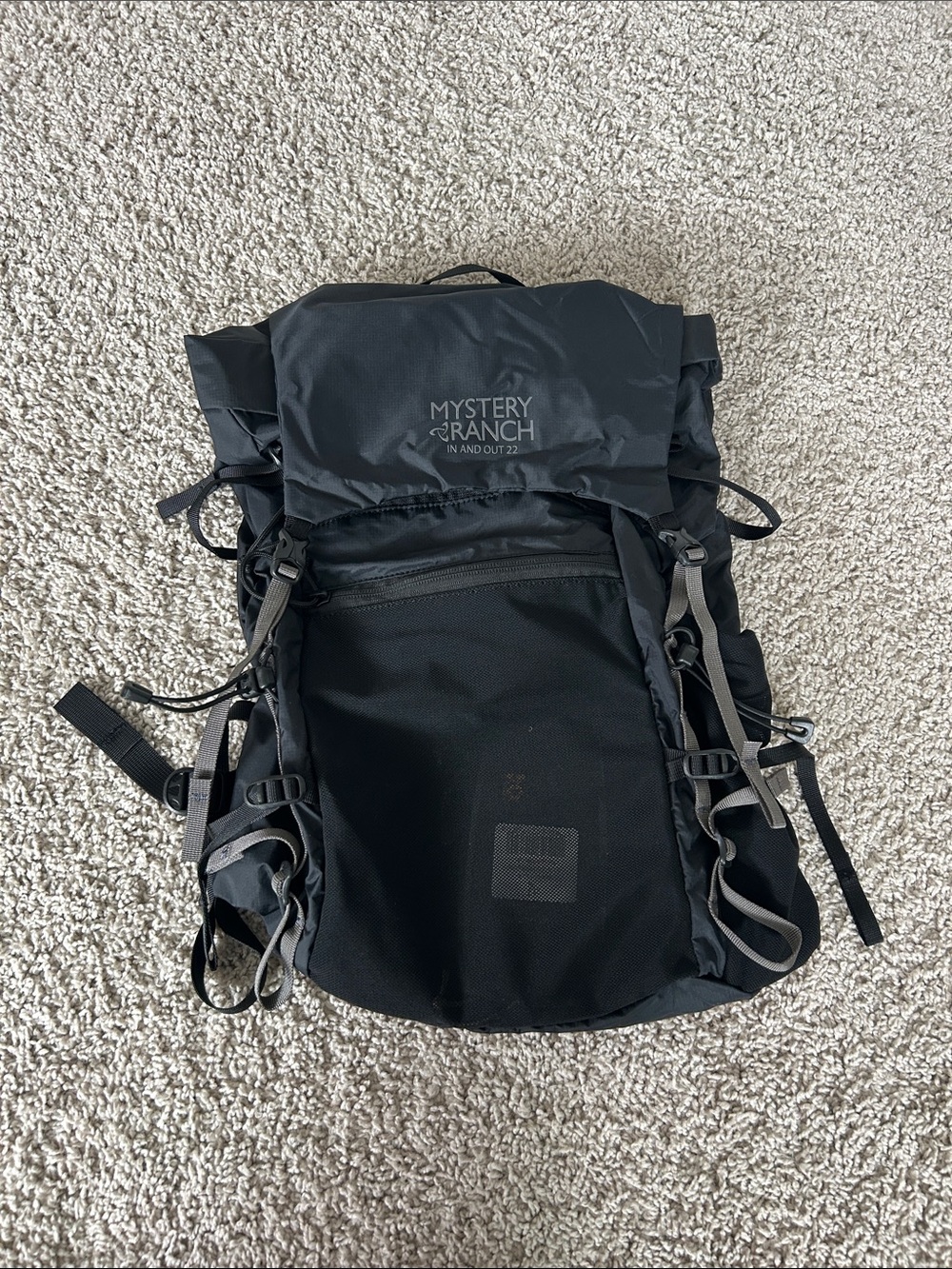 MYSTERY RANCH Black Roll-Top Technical Backpack